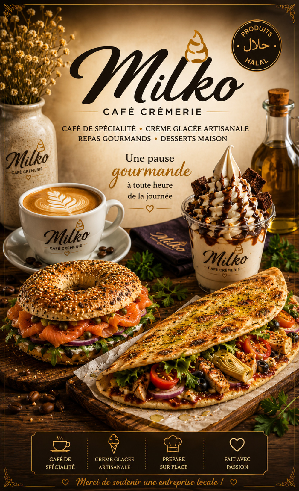 Le menu Milko